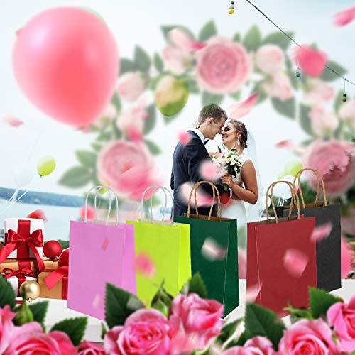 30 piezas Bolsas Papel 21 * 15 * 8CM,Bolsas de Papel Negro,Bolsas de Papel con Asas,Bolsas Papel Kraft,Bolsas Regalo(Espesar 130gsm)