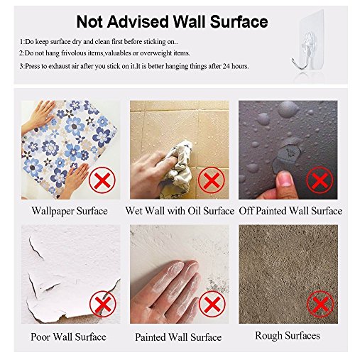 30 Piezas Transparente Ganchos Adhesivos Gancho Ganchos de Pared Adhesivos Gancho de Plástico Carga Pesada Max 13.2libras Fuerte Ganchos de Comando Transparente Varita Mágica (30HOOK)