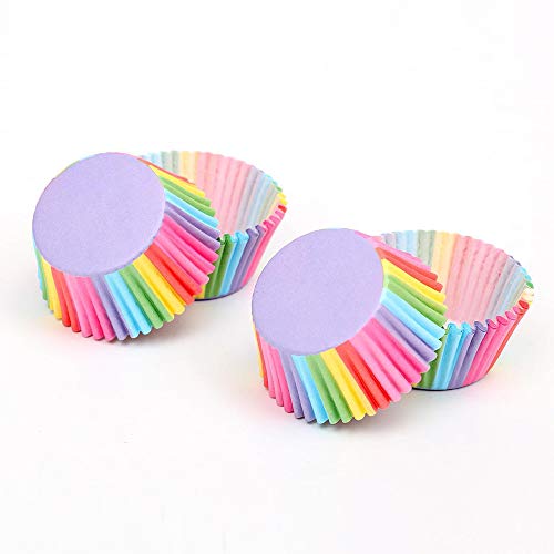 300 Fundas de Papel para Cupcakes, Ouinne Envoltorio de papel Magdalenas para Cocina Hornear Boda Fiesta