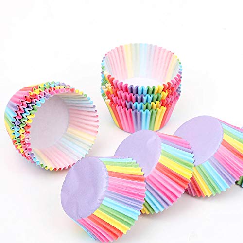 300 Fundas de Papel para Cupcakes, Ouinne Envoltorio de papel Magdalenas para Cocina Hornear Boda Fiesta