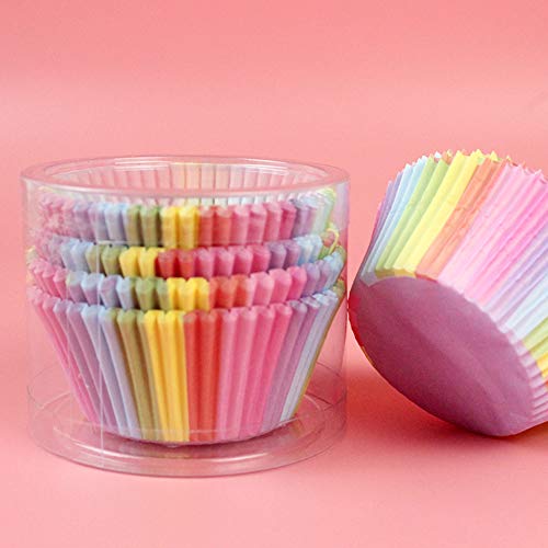 300 Fundas de Papel para Cupcakes, Ouinne Envoltorio de papel Magdalenas para Cocina Hornear Boda Fiesta