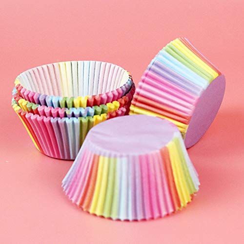 300 Fundas de Papel para Cupcakes, Ouinne Envoltorio de papel Magdalenas para Cocina Hornear Boda Fiesta