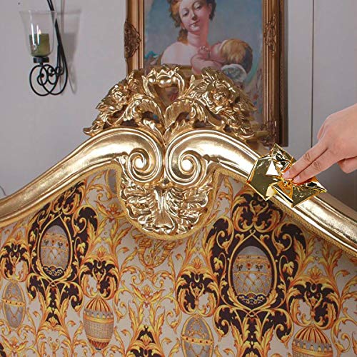 300 Hojas Papel de Oro de Imitación para Arte Manualidades Decoración y Muebles 14x14 cm
