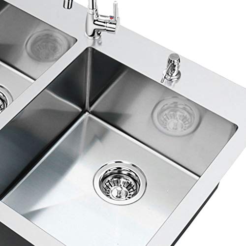 304 Acero Inoxidable Fregadero de la Cocina Moderna Cocina un tazón de Lavado de Verduras 860x500x180mm Doble Bowl. Fregaderos de un seno 12.16