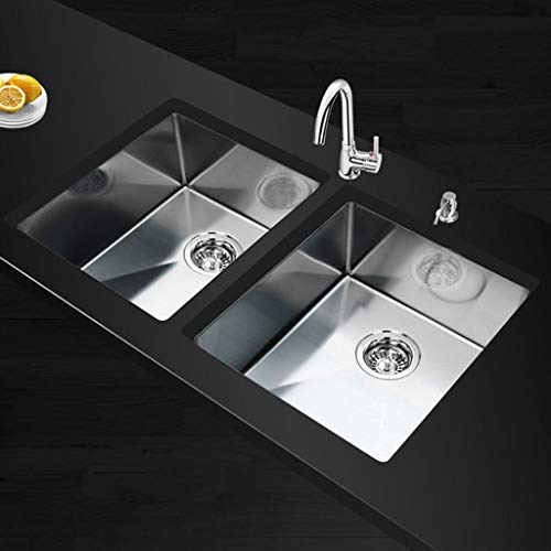 304 Acero Inoxidable Fregadero de la Cocina Moderna Cocina un tazón de Lavado de Verduras 860x500x180mm Doble Bowl. Fregaderos de un seno 12.16