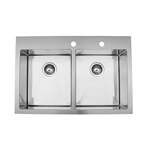 304 Acero Inoxidable Fregadero de la Cocina Moderna Cocina un tazón de Lavado de Verduras 860x500x180mm Doble Bowl. Fregaderos de un seno 12.16