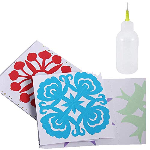 30ml Multi Propósito DIY Precisión Punta de Aguja Aplicador Botellas Aplicador de Pegamento, Botella de Aceite, cuentagotas de dispensador para DIY Quilling, 4 botellas + 32 bocas