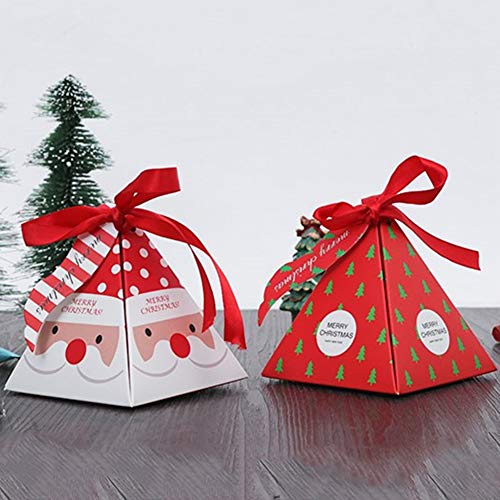36 cajas de regalo navidad con 36 cinta y 36 etiquetas, cajas papel caramelo juego decorativa cajas de dulces, pasteles, galletas, dulces, Cupcakes, Candy y hecho a mano bebé de cajas de regalo