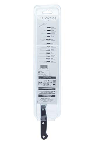 3Claveles Uniblock - Cuchillo alveolado jamonero de 30 cm, 12 pulgadas