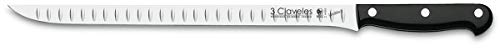 3Claveles Uniblock - Cuchillo alveolado jamonero de 30 cm, 12 pulgadas