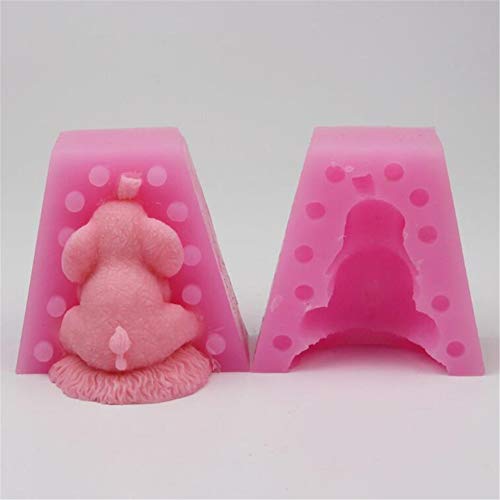 3D Animal Gato para Modelado Silicona Pasteles Molde Chocolate Hecho a Mano Pasta de Goma Fondant Jabón,Utensilio Hornear Decoración Tartas Molde,Bricolaje Bandeja Formulario,Aromaterapia Yeso Arte
