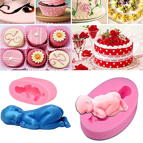 3d bebé para decorar tartas Fondant molde utensilios de cocina comedor Bar Decoración de Pasteles Fondant Herramientas de Navidad