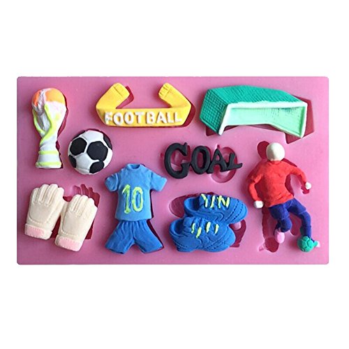 3d de fútbol serie silicona Fondant Moldes