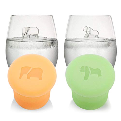 3D Orangután Elefante Bandejas de Cubitos de Hielo Moldes de Silicona Suave de Calidad Alimentaria Fabricante de Baúl de Hielo Whiskey Grande para Mantener la Bebida Fría sin BPA
