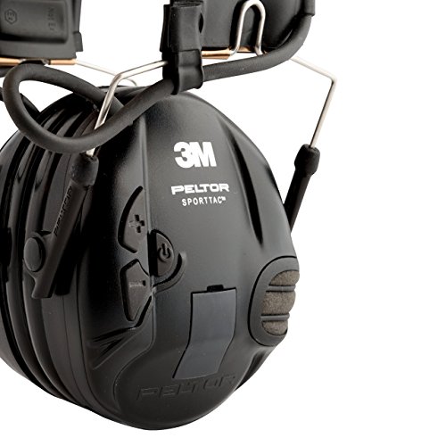 3M Peltor STAC-RD Orejeras de protección, protector auditivo, 26 dB, plegable, Negro/Rojo