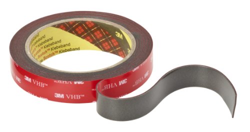 3M VHB 7000072168 Cinta Adhesiva para Altas Temperaturas y Metales, 19 mm X 3 m, 1.1 mm, 1 unidad, Gris