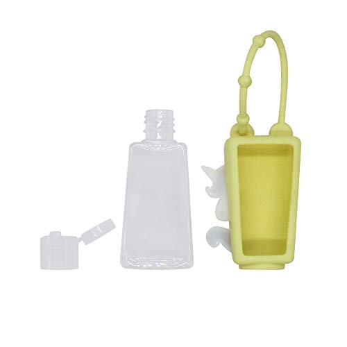 4 Piezas Botellas de Viaje Portátiles para Niños,Botellas Recargables de Silicona a Prueba de Fugas para la Escuela, Viajes, Juegos al Aire Libre, campamentos