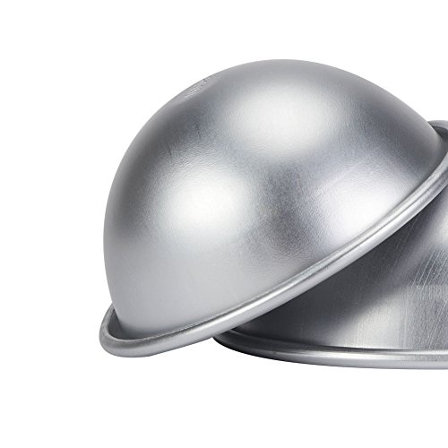 4 piezas de 9 cm de semiesfera, molde de aluminio para tarta Hemisphäre pasteles, cacerola, bikini, pasteles, postres, pudding