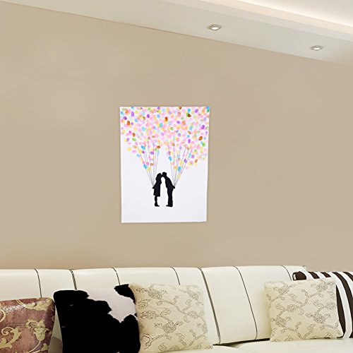4 Tipos Árbol de Huellas Digital de la Boda,6 Colores Tintas de Árbol para Huella, Libro de visitas para la Boda (Color : TYPE4#)