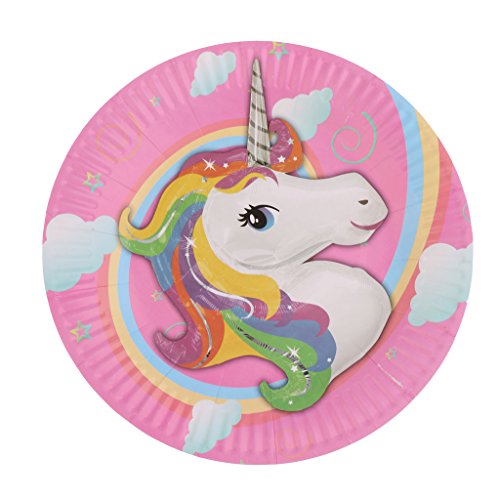 40 Unidades Encantadora Unicornio Mágico Pony Servilletas De Papel Platos Tazas Niños Cumpleaños Fiesta De Bienvenida Al Bebé Artículos De Vajilla