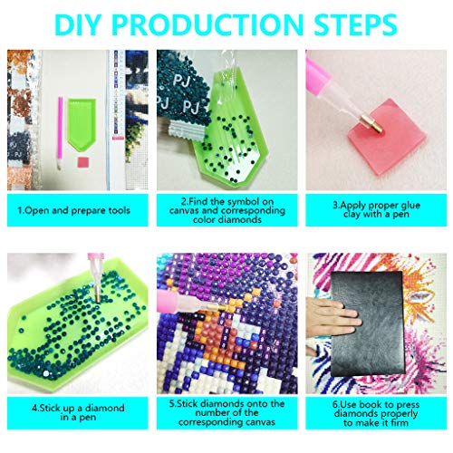 (40 x 50 cm) Square Diamond Painting DIY 5D Cuadrado Diamante Pintura por Número Kit Diamante Arte Flor de Cerezo Camino Cristal Rhinestone Bordado Suministros Punto de Cruz Adornos Artesanía Lienzo