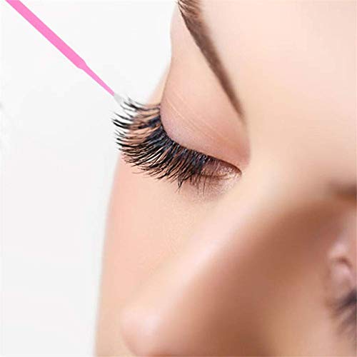 400 Piezas Microcepillos Aplicadores,Desechable Micro Cepillos,El Cepillo de Extensión de Pestañas Elimina las Pestañas y las Herramientas de Limpieza de Maquillaje,Con Cinta