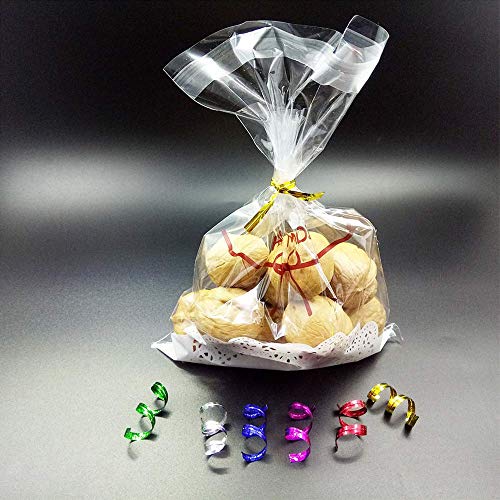 4000 Piezas de 4 Pulgadas de Lazos Metálicos, 5 Colores de Lazos de Papel para Hornear, Fiesta, Bolsas de Regalo