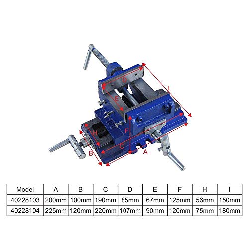 40228103 Tarea pesada Taladro de pilar Fresado de 4 maneras Vicio cruzado mecánico 3"