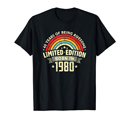 40.o regalo de cumpleaños nacido en 1980 Edición Camiseta