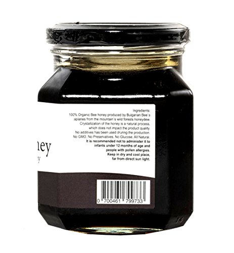 450 g Negro Miel, Gotas de Miel Roble, Cruda, Naturaleza de Montaña Virgen bosque, sin azúcar, sin calentar, sin pasteurizar