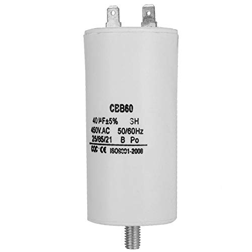 450V 40uf Condensador de bomba de agua, Condensador de arranque del motor, para motor monofásico de AC con una frecuencia de 50Hz / 60Hz en lavadoras, refrigeradores