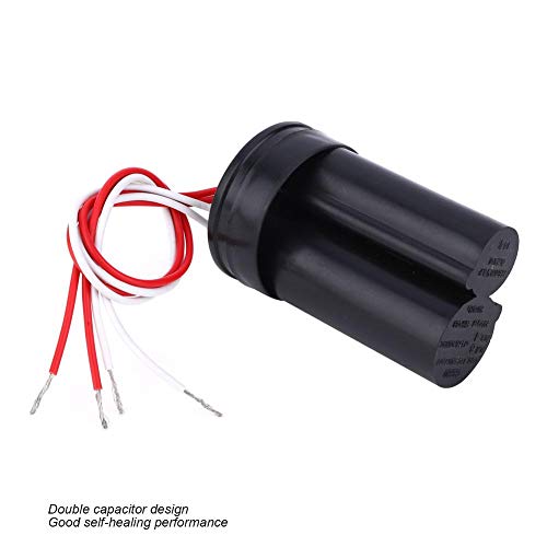 450VAC 8uf + 4uf Condensador Dual de arranque, condensador generador de arranque de lavador, para motores monofásicos alimentados con frecuencia de 50Hz / 60Hz