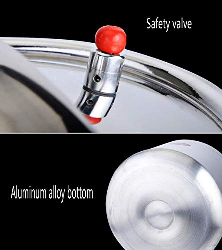 45L-80L Olla de sopa de presión de gran capacidad Olla de sopa comercial grande Cacerola espesada para el hogar Vaporera multifunción de aleación de aluminio Estufa universal de llama abierta Adecuado