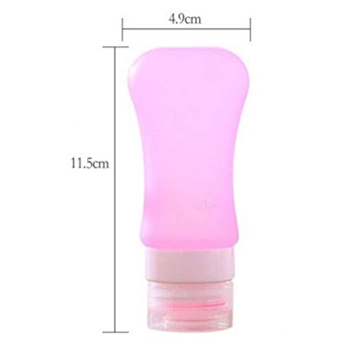 4PCS Botes Viaje Liuer Neceser Viaje Mujer Hombre Viaje Botella Sin Bpa de Silicona a Prueba de Fugas y 4PCS Plástico Tarro de Crema para champús lociones y artículos de tocador FDA Certified