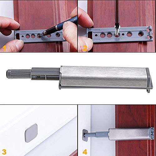 4Pcs Tope Puerta Iman Automatico,Cierre Magnetico para Puerta de Armario,Prensa Iman para Puerta, Cierre Magné Tico para Puerta de Armario de Cocina Libreria Puerta de Armario