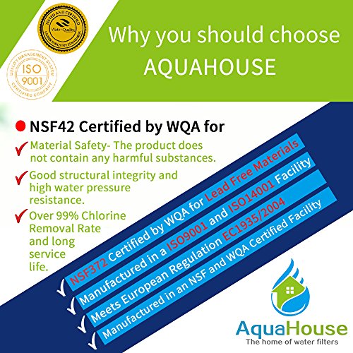 4x AquaHouse UIFWC Filtro de agua para enfriadores de agua alimentados por red, conectados en dispensadores de agua y fuentes de agua potable - 1/4"