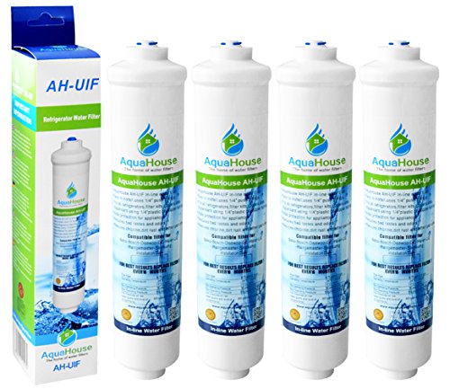 4x AquaHouse UIFWC Filtro de agua para enfriadores de agua alimentados por red, conectados en dispensadores de agua y fuentes de agua potable - 1/4"