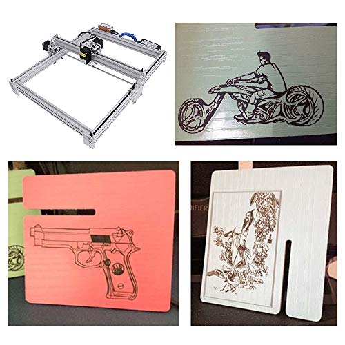 4YANG Machine de découpage en kit, graveur laser de bureau 12V USB Carver, zone de gravure 400X500mm, imprimante laser ajustable Découpage et découpe avec des lunettes (2500MW)