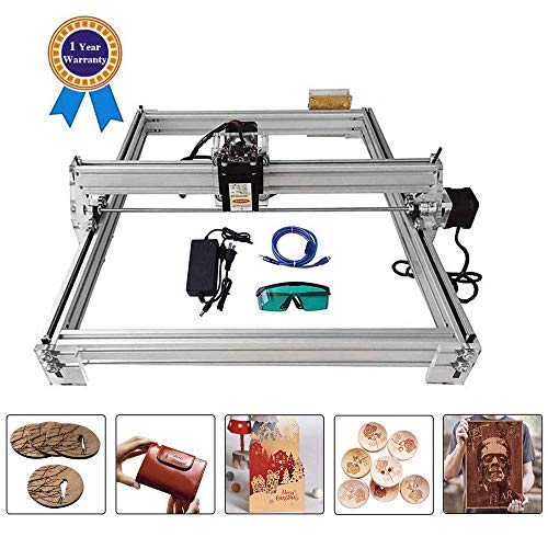 4YANG Machine de découpage en kit, graveur laser de bureau 12V USB Carver, zone de gravure 400X500mm, imprimante laser ajustable Découpage et découpe avec des lunettes (2500MW)