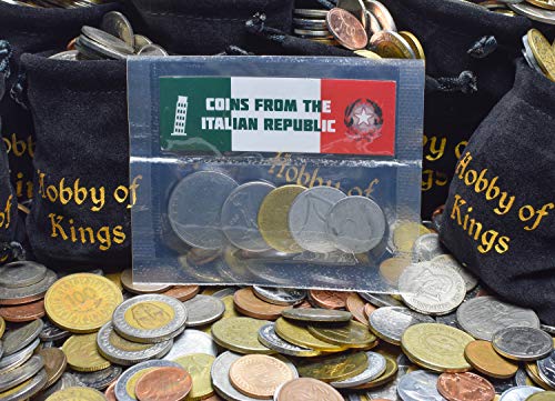 5 Monedas Diferentes - Moneda extranjera Italiana Antigua y Coleccionable para coleccionar Libros - Conjuntos únicos de Dinero Mundial - Regalos para coleccionistas