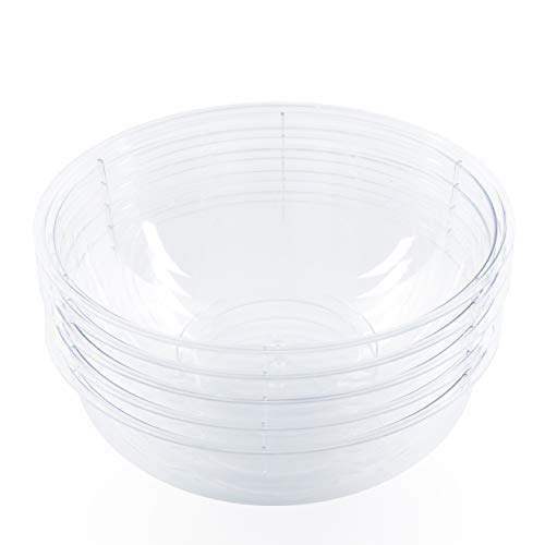 5 Piezas - 5100ML - Ensaladeras Desechables Extra Grandes, Gigante Cuencos, Bol de Plástico Transparentes - Ligero, Resistente y Reutilizable| Bocadillos Ensaladas Frutas Fiestas Cumpleaños Bodas.