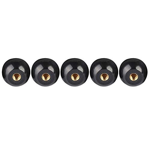 5 Piezas BM12*40 Pomo Perilla de Bola，Manija de Bola de Baquelita de Bola Redondo Reemplazo de Cobre Insertar de Material de Baquelita Accesorios Universales para Máquinas-Herramienta