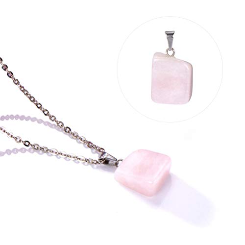 50 colgantes irregulares con piedras de curación y piedras de cristal, colgantes de cuarzo para collares, joyería y bolsa de almacenamiento.