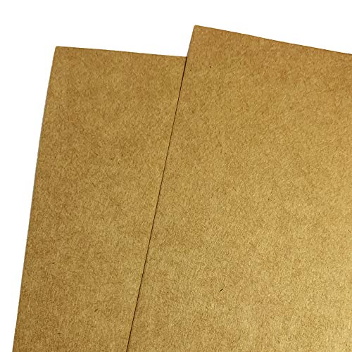 50 hojas, Papel Kraft Marrón Carton A4, 200 g/m²