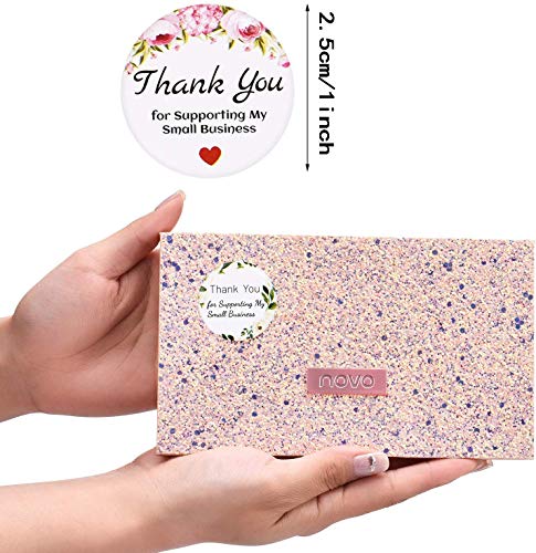 500 pegatinas de agradecimiento para apoyar a mi pequeña empresa, pegatinas de agradecimiento, círculo redondo para hornear pegatinas para sobres, bolsas y suministros para fiestas de 2,5 cm