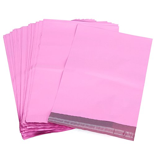 50pcs Bolsas de Envios Bolsas Sacos Sobres Postales para Envios por Correo Bolsas de Plastico Fucsia (305X406MM)