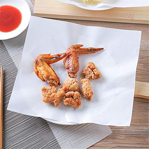 50pcs Petróleo Por Alimentos Hoja De Papel Absorbente De Tempura Japonesa, Filtro De Aceite Alimentación De Papel Barbacoa Accesorios De Cocina