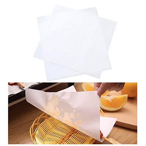 50pcs Petróleo Por Alimentos Hoja De Papel Absorbente De Tempura Japonesa, Filtro De Aceite Alimentación De Papel Barbacoa Accesorios De Cocina