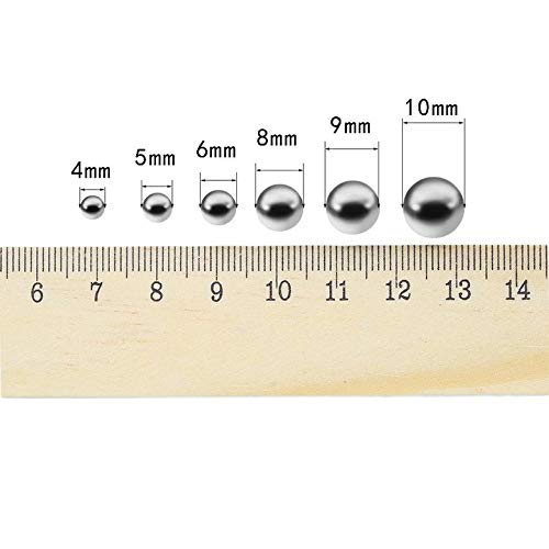 50pcs piezas de repuesto de bola de acero inoxidable de la bicicleta duradera 4 mm 5 mm 6 mm 8 mm 9 mm 10 mm de bicicleta de bicicleta de acero rodamiento de bolitas