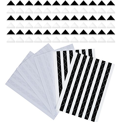 510 Piezas Esquinas de Foto Autoadhesivas (Negro y Transparente)